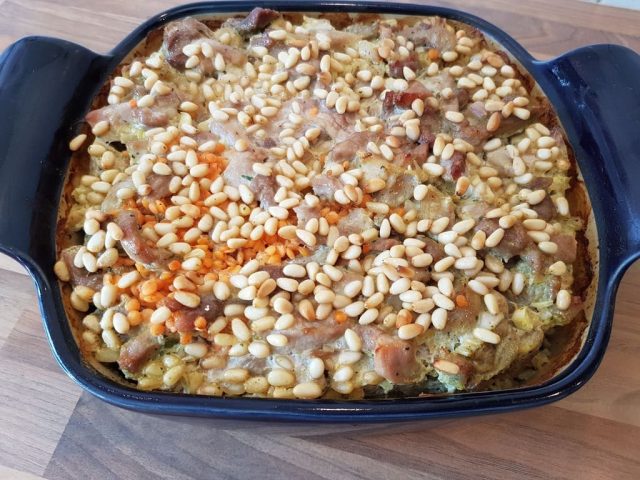 Roter Linsen Auflauf mit Geschnetzeltes aus dem BÄKER