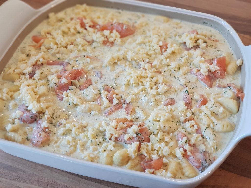 Gnocchi Lachsauflauf