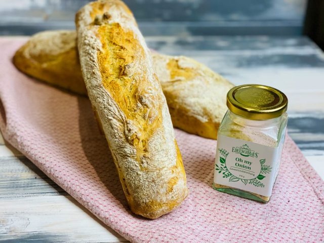 Baguette aus der Kuchenform für Nummern