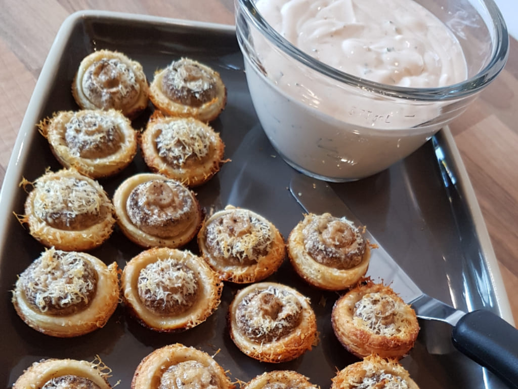 Fingerfood – Champignon Häppchen aus der Mini Muffin Form Deluxe