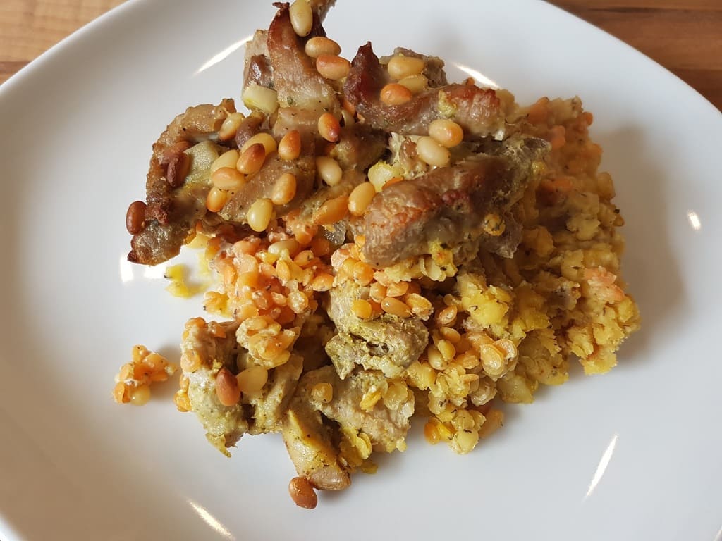 Roter Linsen Auflauf mit Geschnetzeltes aus dem BÄKER