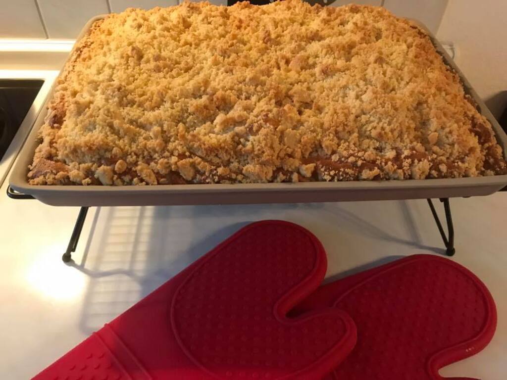 Mandarinen-Streusel-Kuchen auf dem großen Ofenzauberer von Pampered Chef