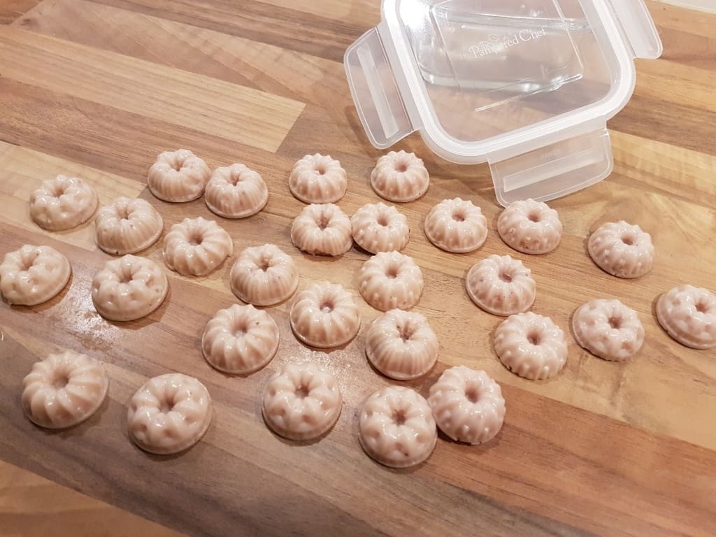 Fruit Gums aus der Schokoladenform ( Mini Gugelhupf Silikonform )