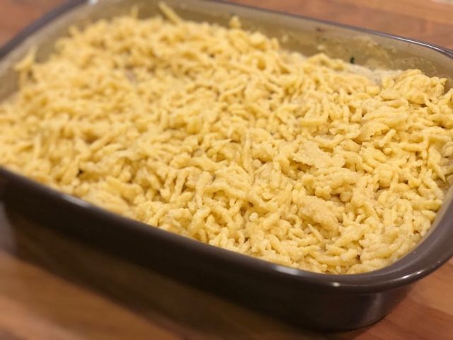 Gourmet Geschnetzeltes mit Gratiniertem Spätzle Häubchen