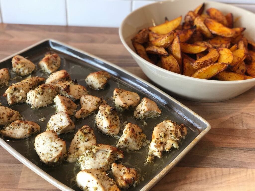 Zitronenhühnchen auf der Servierplatte von PamperedChef®