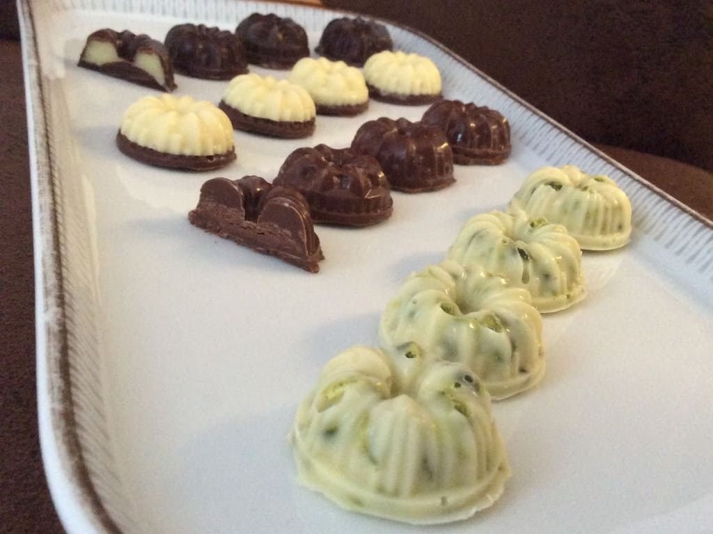 Pralinen – Vierfalt aus der Schokoladenform von Pampered Chef