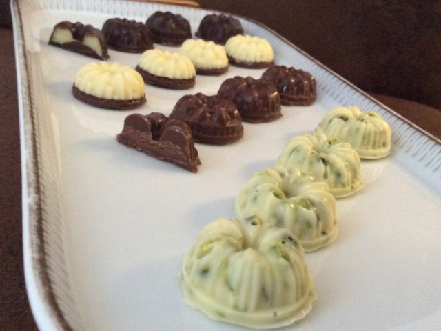 Pralinen - Vierfalt aus der Schokoladenform von Pampered Chef