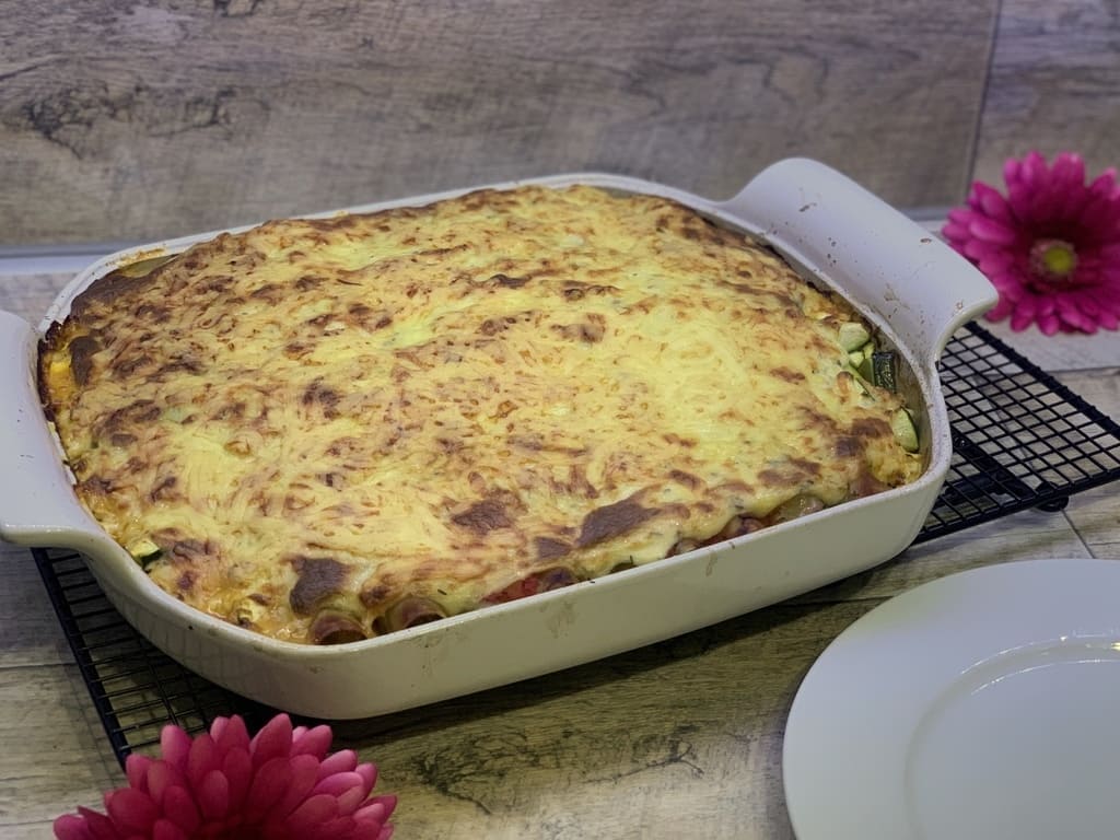 Cannelloni aus dem flachen Bäker von Pampered Chef