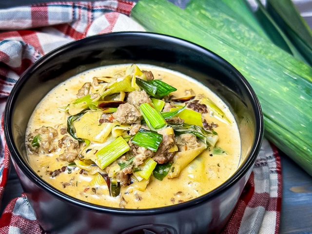 Hackfleisch Lauch Käse Suppe