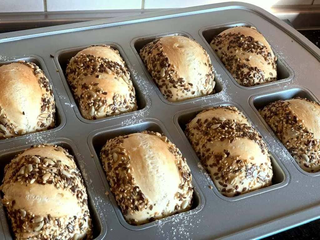 Dinkelbrötchen mit Joghurt – Übernachtgare –