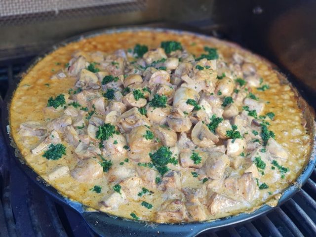 Champingons / Pilzpfanne auf dem Rockcrok wie vom Schützenfest