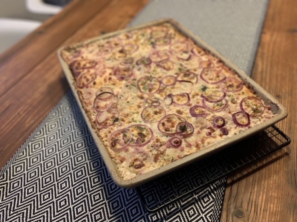 Focaccia Flammkuchen-Art