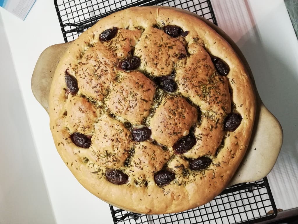 Focaccia auf dem Pizzazauberer / Whitelady