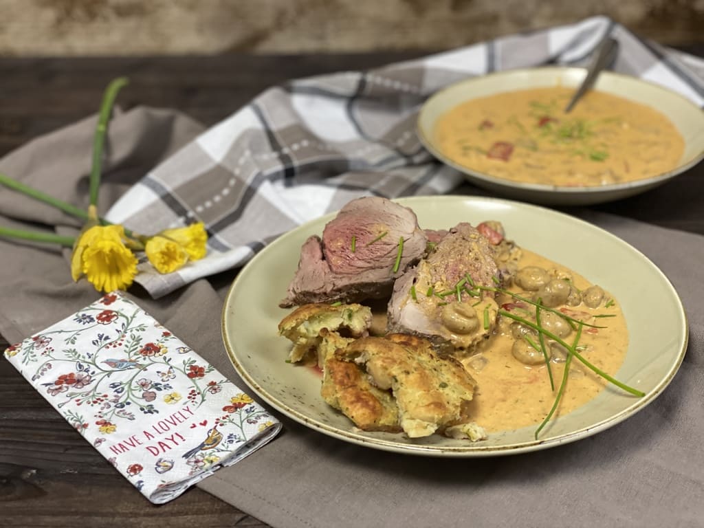 Schweinefilet im Semmelknödelmantel aus dem Ofenmeister von Pampered Chef