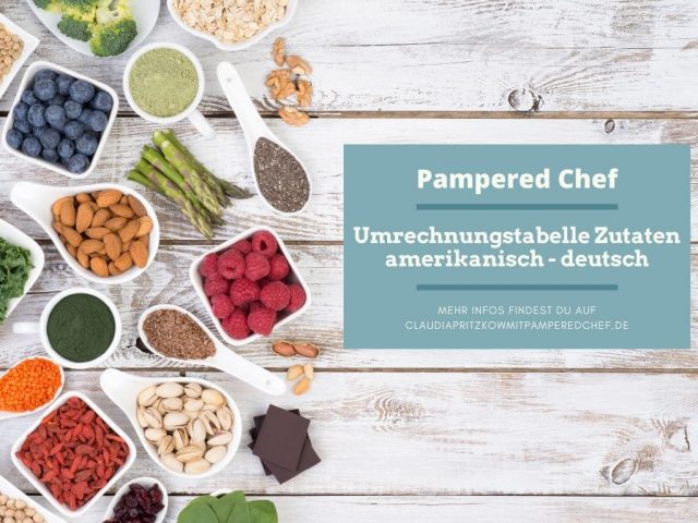 Zutaten Umrechnungstabelle Deutschland / Amerika