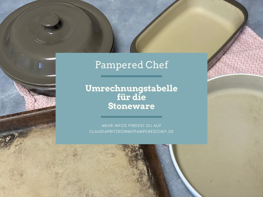 Umrechnungstabelle für die Stoneware