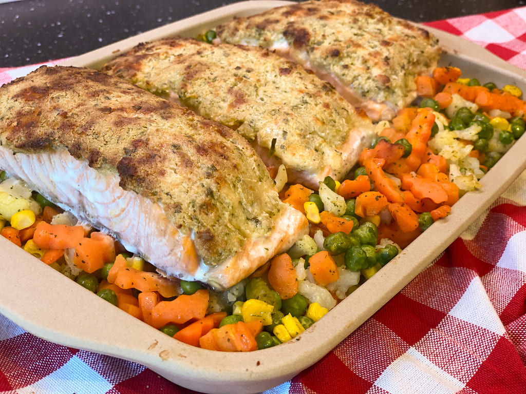 Lachs mit Kräuterkruste