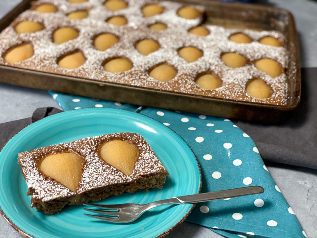 Blitzkuchen mit Birnen