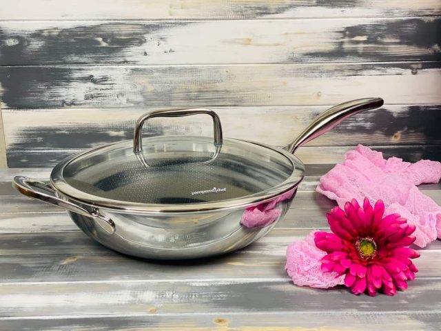 Edelstahl Antihaft Wokpfannel