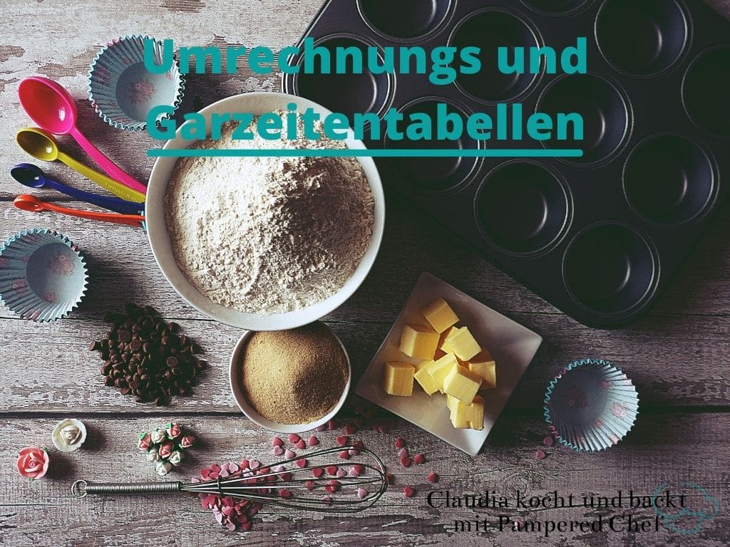 Umrechnungs und Garzeitentabellen
