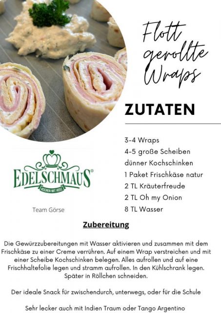 Flott geroltte Wraps