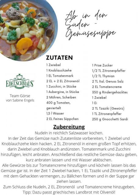 Ab in den Süden - Gemüsesuppe