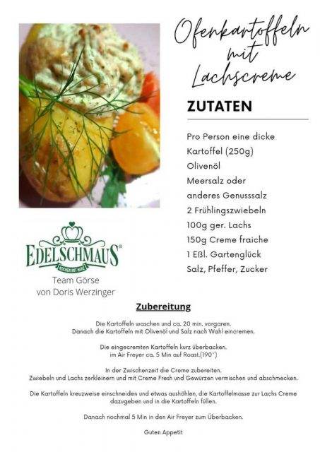 Ofenkartoffel mit Lachscreme