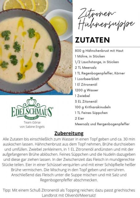 Zitronen Hühnersuppe