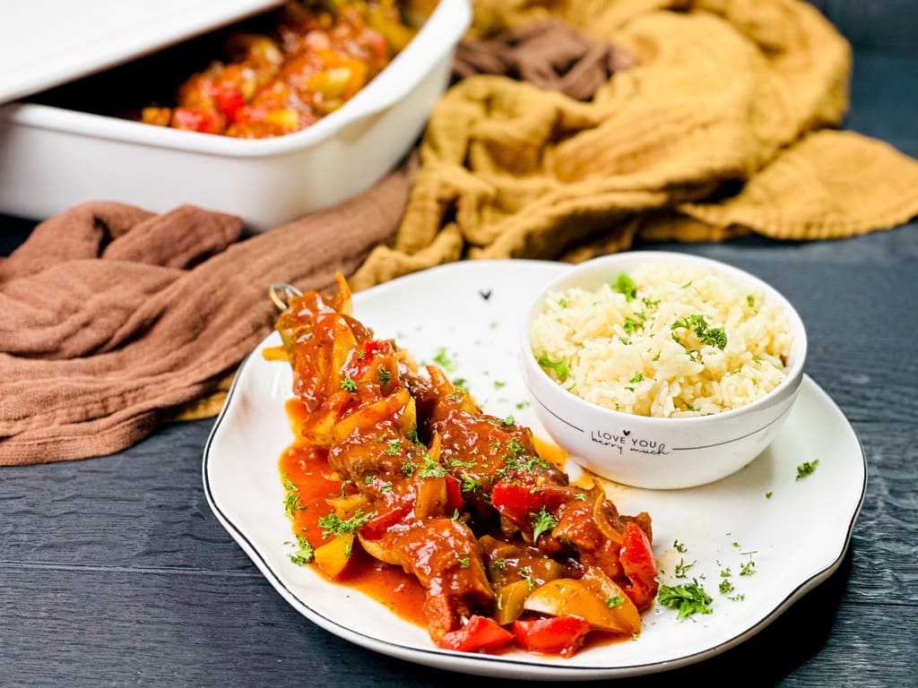 Ofengeschmorte Schaschlik aus dem Grundset