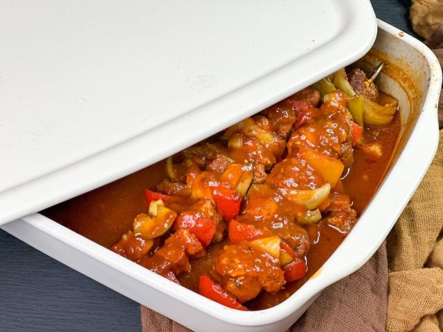 Ofengeschmorte Schaschlik aus dem Grundset