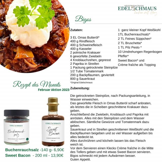 Edelschmaus Team Rezeptkarten