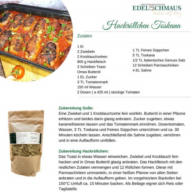 Edelschmaus Team Rezeptkarten