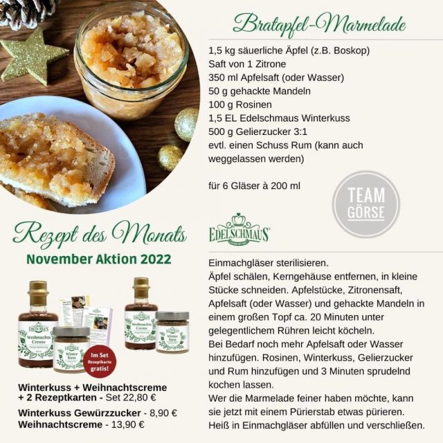 Edelschmaus Team Rezeptkarten