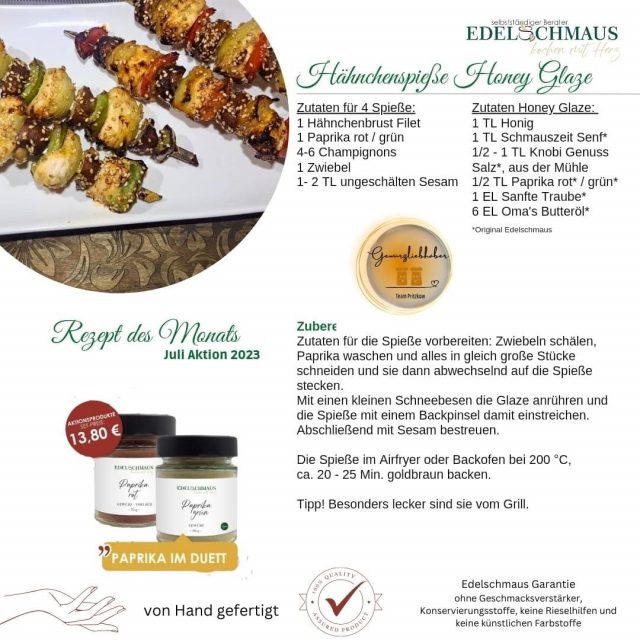 Edelschmaus Team Rezeptkarten