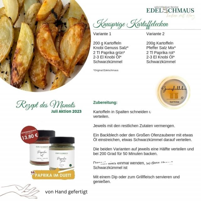 Edelschmaus Team Rezeptkarten