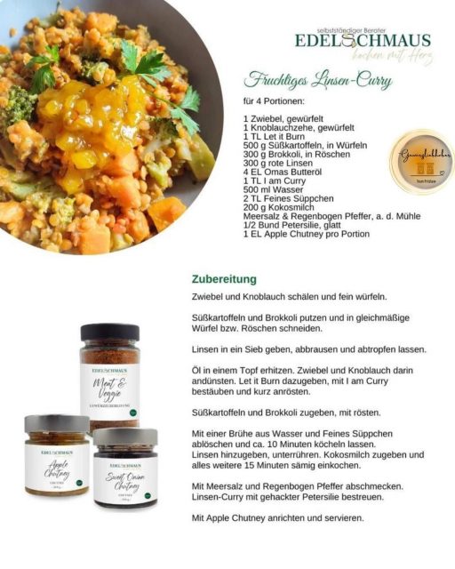 Edelschmaus Team Rezeptkarten