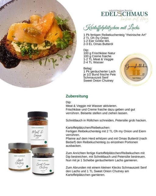 Edelschmaus Team Rezeptkarten