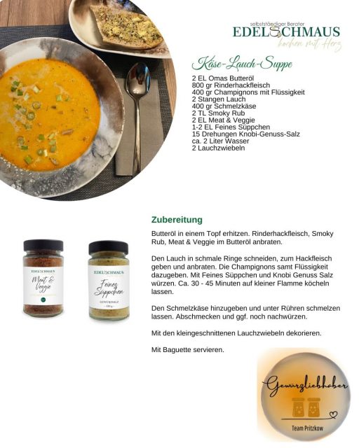Edelschmaus Team Rezeptkarten