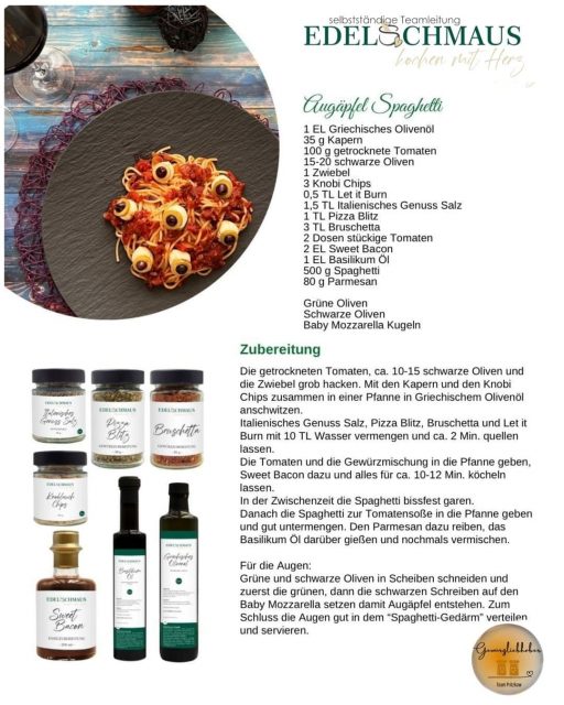 Edelschmaus Team Rezeptkarten