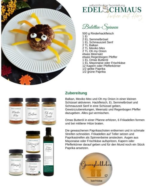 Edelschmaus Team Rezeptkarten