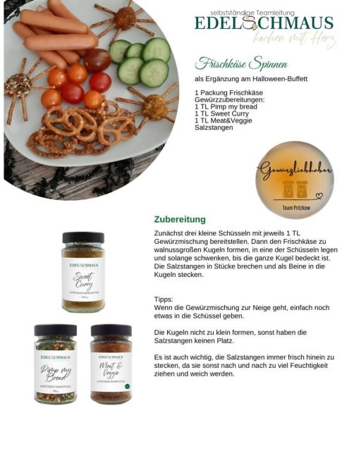 Edelschmaus Team Rezeptkarten