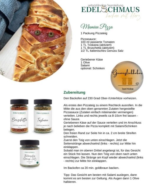 Edelschmaus Team Rezeptkarten