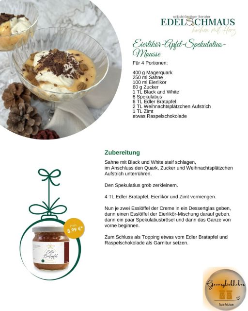 Edelschmaus Team Rezeptkarten