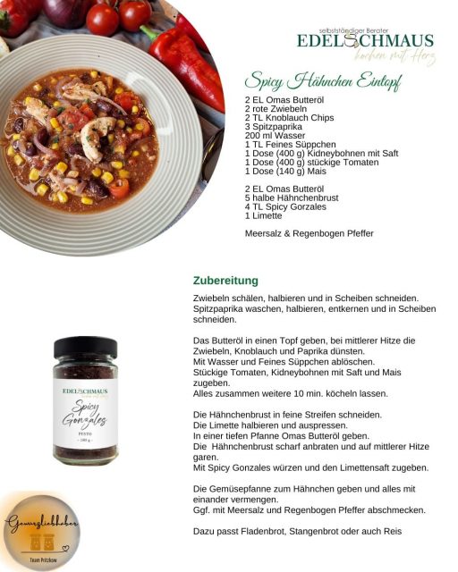 Edelschmaus Team Rezeptkarten