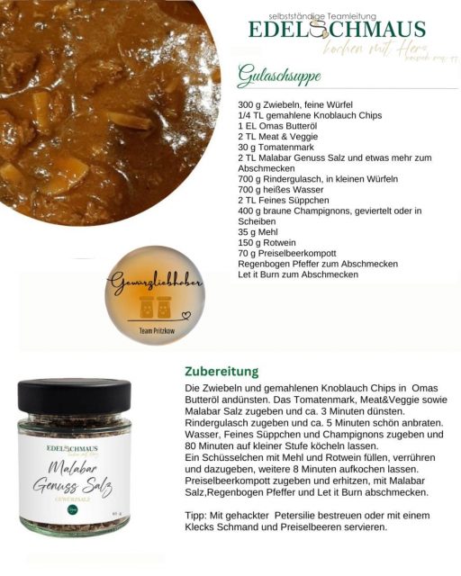 Edelschmaus Team Rezeptkarten