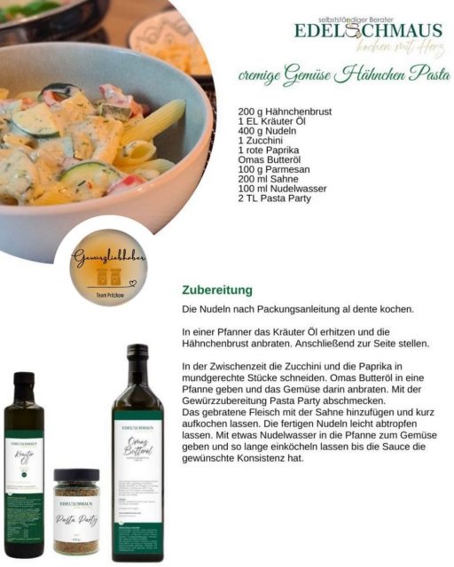 Edelschmaus Team Rezeptkarten