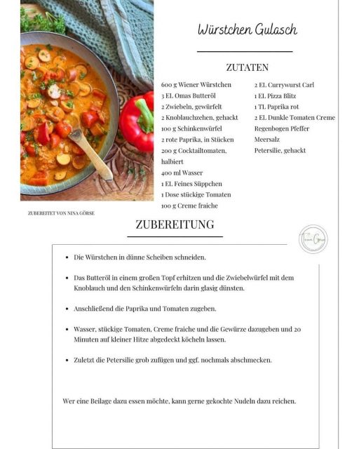 Edelschmaus Team Rezeptkarten