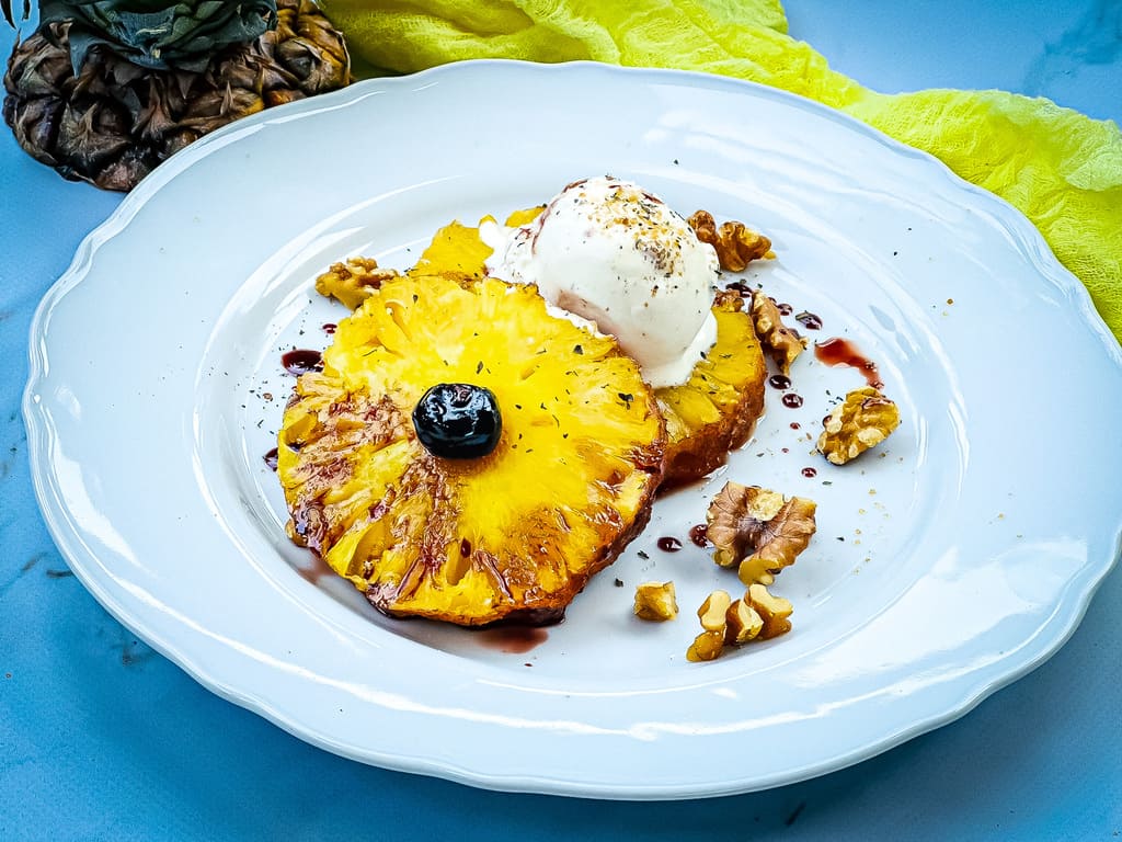 Karamellisierte Ananas aus dem Air Fryer